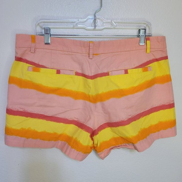 Gap Woman's Size 12 Sunkissed Shorts Khakis By Gap Stripes - Picture 3 of 6